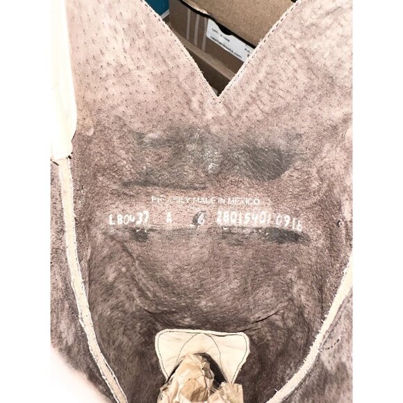 NEW Lane Womens Cowboy Boots 6 Tan Gold Western Cowgirl Mid Calf Pointed Toe - Picture 11 of 14